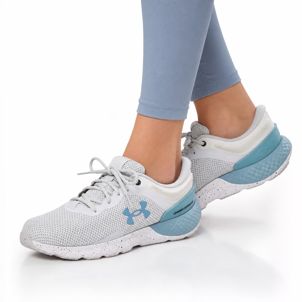 Under Armour Running Shoes Womens 10 Charged Escape 3 Gray Blue Excellent